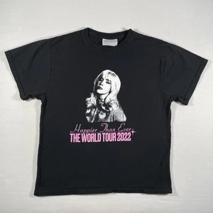 Billie Eilish Shirt Mens Medium Black Happier Than Ever World Tour 2022 Official - Picture 1 of 10