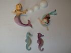  Lefton made in Japan bath room figurines :mermaid/seahorse