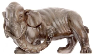 Antigua estatua china tallada en piedra de jabón elefante china de colección escultura antigua - Imagen 1 de 24