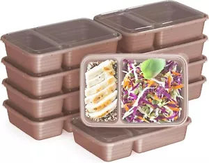20 Pcs Reusable 2-Compartment Lightweight & Microwave safe Food Container Box - Picture 1 of 8