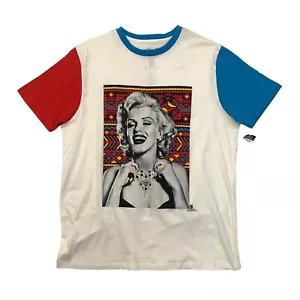 Marilyn Monroe T Shirt Mens L Large Colorblock Cotton Graphic We Love Fine Tee - Picture 1 of 10