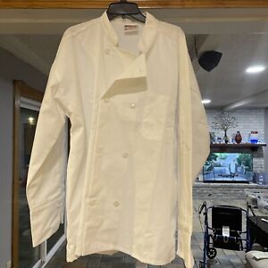 NEW UNCOMMON THREADS Premium Chef White Coat Unisex Size 2XL Short Sleeve Pocket
