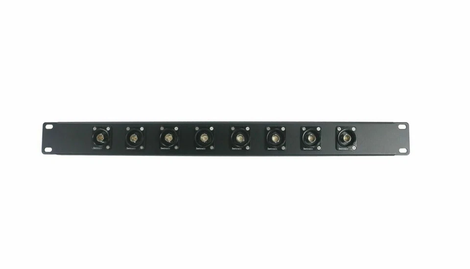1 Space Rack Panel Loaded with 8 BNC Pass Through Connectors - Image 1 of 3