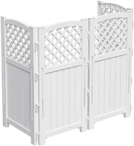 Outdoor Privacy Fence, 4 Fence Panels Privacy Screen Panels for outside and Yard - Picture 1 of 7