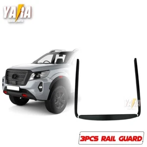 3 PIEZAS PROTECCIÓN DE RIEL puerta trasera AJUSTE DE CUBIERTA para Nissan Navara NP300 2020-2023 - Imagen 1 de 5