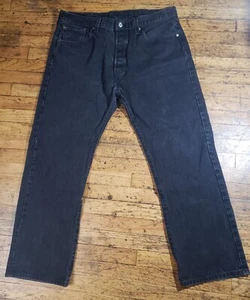 Levi's 501 Button Fly Jeans schwarz gerade Passform Herren Größe 38x30 - Bild 1 von 3