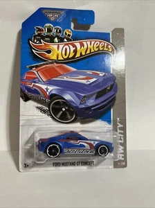 ๐ Rare Collectible Gift Blue 2013 HotWheels Ford Mustang GT Concept HW City - Picture 1 of 15
