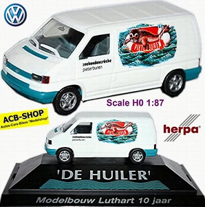 VW T4 Scatola 1990-2003 Peterburen - De Huiler Bianco 1:87 Herpa - Foto 1 di 5