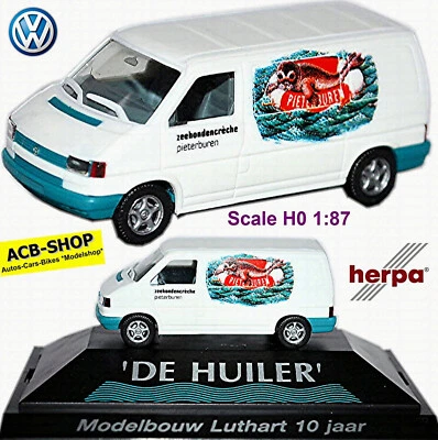 VW T4 Scatola 1990-2003 Peterburen - De Huiler Bianco 1:87 Herpa - Immagine 1 di 4