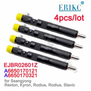 4 PIEZAS Inyector de Combustible A6650170121 EJBR02601Z Ssangyong Rexton Rodius Kyron 2,7 Xdi - Imagen 1 de 7