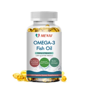 120Pcs Omega 3 Fish Oil Capsules Triple Strength Joint Support 2500 mg EPA & DHA - Picture 1 of 7