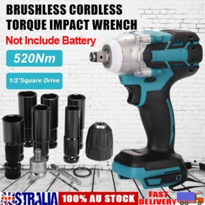 Cordless Brushless 1/2'' Torque Impact Wrench Body Socket For Makita 18V Battery - Picture 1 of 15