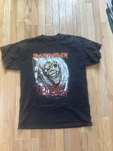 Vintage Retro 90s Y2K Iron Maiden Heavy Metal Rock Band T Shirt Size Large - Picture 1 of 6