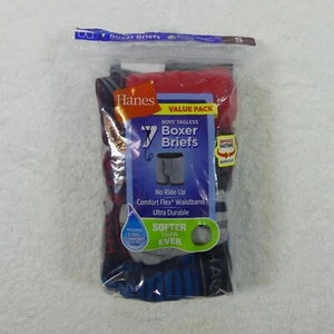 Hanes Underwear Boys Small 6/8 Boxer Briefs Tagless Cool Comfort 6 Pair - Picture 1 of 10
