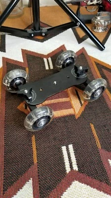 Multifunctional Adjustable Angled 4 Wheeled Movie Camera Rolling Skate Dolly - Image 1 of 4