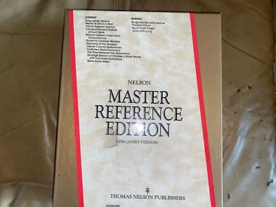 NEW-Bible, Nelson Master Reference Edition, King James Version. 154BG Burgundy - Image 1 of 4