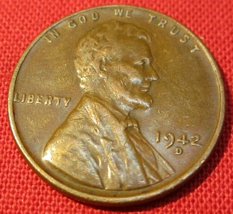 1942 D Lincoln Wheat Cent - G Good to VF Very Fine Cover