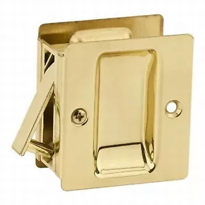 Kwikset Kerbe Flur & Schrank 1,375 Zoll Schiebetür Taschenzug, Messing poliert - Bild 1 von 1