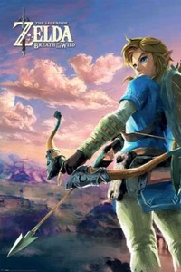 Laminated Zelda Breath of the Wild Hyrule Scene Landscape Maxi Poster - Picture 1 of 1