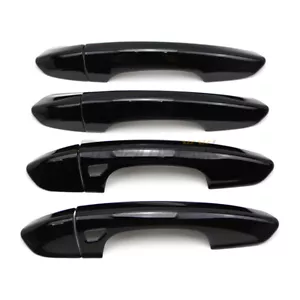 Cubierta de manija de puerta 4 piezas moldura negra para Ford Fusion 2013-2020 con llave inteligente ABS - Imagen 1 de 7