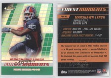 2008 Topps Finest Finest Moments Green Refractor /199 Marshawn Lynch #FM-ML