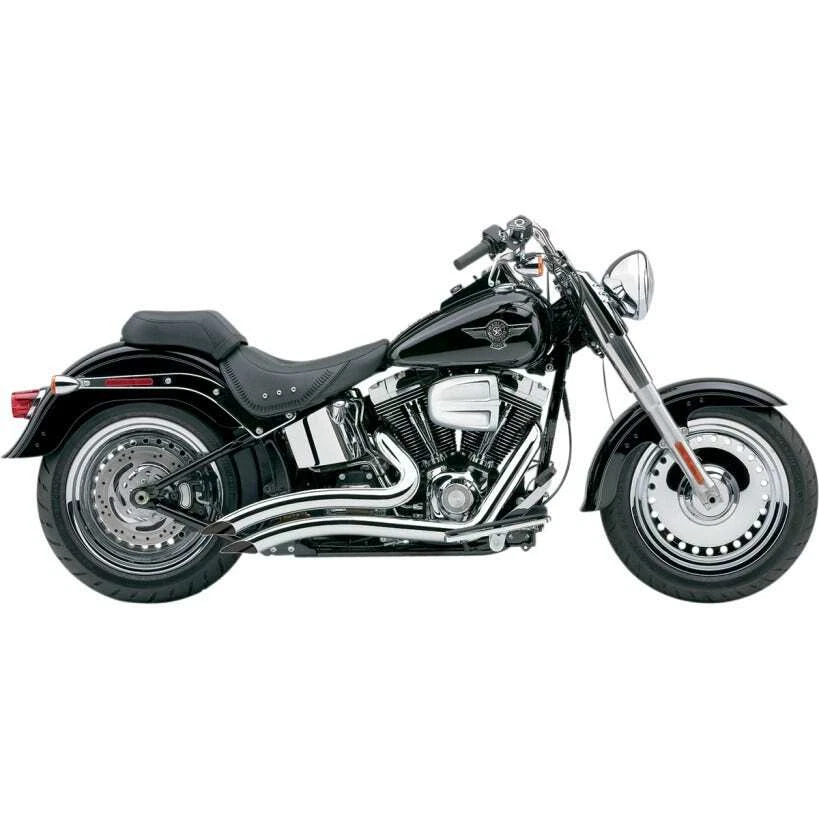 Cobra 6224 Speedster Short Swept Chrome PowerPort 2:2 Exhaust Harley Softail 07- - Image 1 of 1
