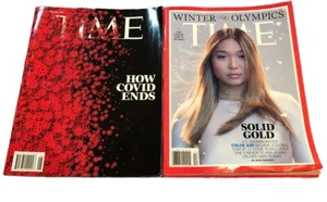 TIME Magazine 2 pc Pandemic Covid & Winter Olympics History Sports Journalism - Picture 1 of 3