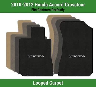 Lloyd Loop Front Mats for '10-12 Accord Crosstour w/Silver & Black Honda H & Wor - Image 1 of 4