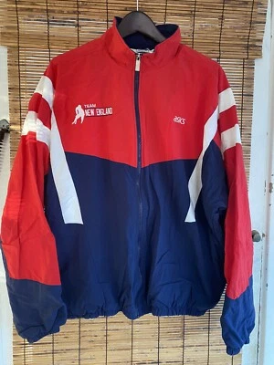 Vintage Mens Large Asics New England Ice Hockey Lined Windbreaker Jacket L - Image 1 of 4