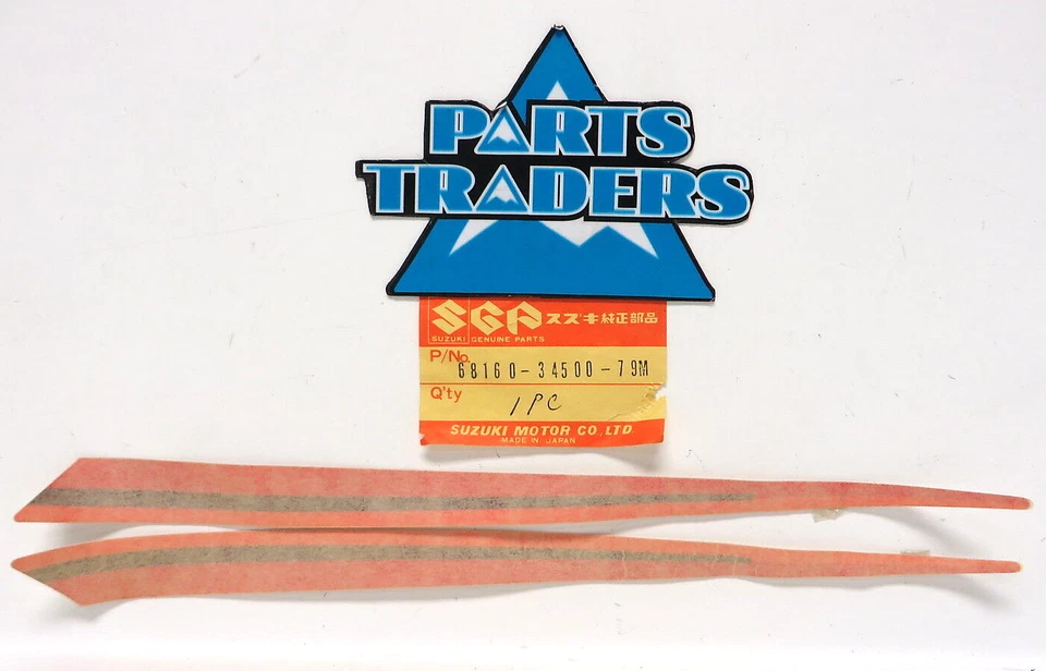 NOS Genuine Suzuki Seat Cowl/Tail Cover Sticker/Decal Set Red GS650E 1981-1982 - Image 1 of 1