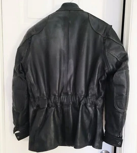 Vintage Classic Hein Gericke Leather Motorcycle Jacket Black Late 80's Size 40 - Picture 1 of 6