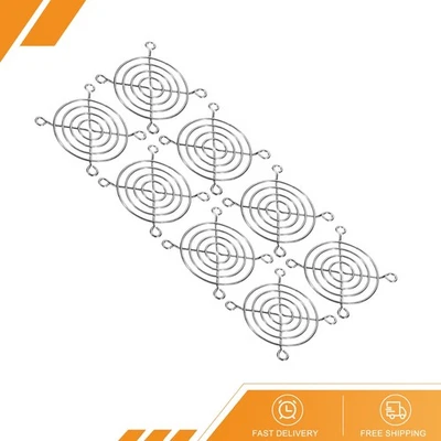 Protector protector de parrilla de metal plateado 8 piezas para ventilador de 60 mm Foto 1 de 4