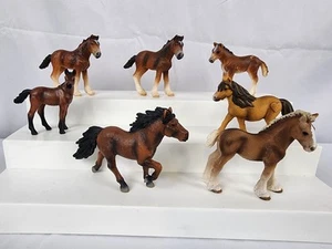 7 SCHLEICH toy FIGURES Shetland Arabian Foal HORSES Icelandic pony Clydesdale - Bild 1 von 6