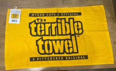 Original Pittsburgh Steelers Oro Terrible Toalla Myron Copes Oficial Amarillo Nuevo Con Etiquetas Foto 1 de 4