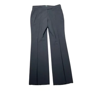 J. Pantalón Pantalón de Lana Crew Negro Mujer 8 Ajuste Bajo Pliegue Único Forrado Corte Bota - Imagen 1 de 12