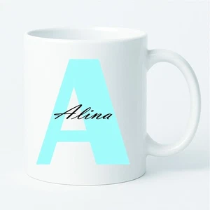 Personalised Initial Name 11oz Ceramic Mug Birthday Christmas Keepsake Gift - Picture 1 of 50