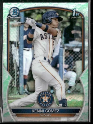 2023 Bowman Kenni Gomez #BCP-40 1st Chrome Lunar Glow Refractor Houston Astros - Image 1 of 2