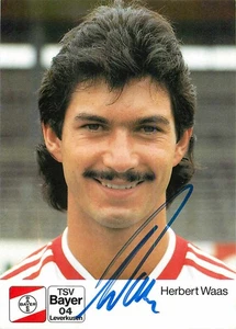 Herbert Waas TSV Bayer 04 Leverkusen Autogrammkarte 1988 Fussball Bundesliga - Picture 1 of 2