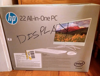 NEW HP 22 All In One, 22 In Display Intel Celeron G4900T, 2.9 GHz, 4GB RAM - Image 1 of 2