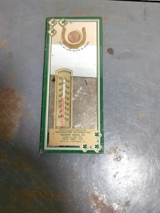 Vintage Advertising Mirror Thermometer Coop Farmers Grain Co. Washington IL. - Picture 1 of 4