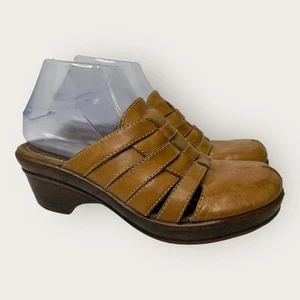 Dr Scholls donna taglia 7,5 Brenna zoccolo in pelle muletto slip on marrone chiaro air-pillo - Foto 1 di 12