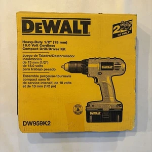DEWALT DW959K2 18v NiCd 1/2" Cordless Drill Driver NEW OLD STOCK - Picture 1 of 5
