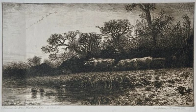 CHARLES JACQUES (1813-1894) EAU FORTE  IMPRIME CHEZ DELATRE  (1880)  /6 - Photo 1/2