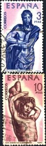 SPAGNA - 1962 - Sculture di Alfonso Berruguete (1488-1561) - 3 p. e 10 p. - Bild 1 von 1