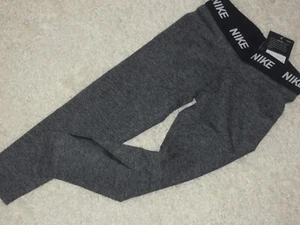 Nike Girls Youth DRI-FIT Sport Essentials Dk.Grey Hthr. Leggings Size4~New w/Tag - Picture 1 of 6