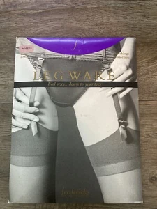 Fredericks Leg Ware Lace Top Thigh Highs Barbie Pink Rose Scalloped Plus 1X - Picture 1 of 4