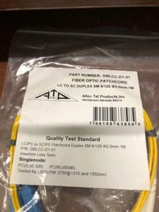ATP GBLCC-D1-01 Fiber Optic Patchcord (LOT OF 2) - Picture 1 of 1