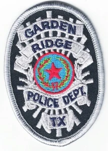 Garden Ridge Police Dept. Texas breast patch (approx. 3.1 x 2.2 inches) - Picture 1 of 1