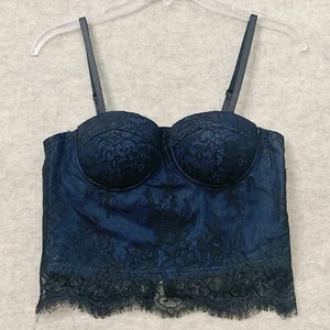 Spoon Tank Top Bustier Bra Vest Crop Top Corset Lace Floral Bralette Bralet Bra - Picture 1 of 9
