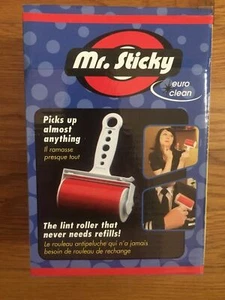 New - 2 MR STICKY EURO CLEAN LINT REMOVER ROLLERS (Large and Small) - Picture 1 of 3